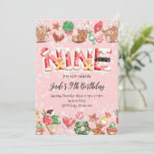 9th Birthday Christmas Party Invitation 招待状 (スタンド正面)