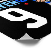 9th Birthday Cricket Player  ポスター (角)