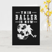 9th Birthday Gift Soccer Player 9 Year Old Boy カード (黄色い花)