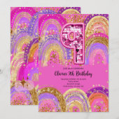 9th Birthday Girls Invitation 招待状 (正面/裏面)