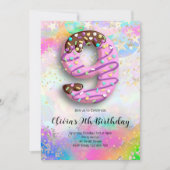 9th Birthday Girls Invitation 招待状 (正面)