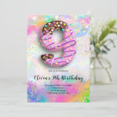 9th Birthday Girls Invitation 招待状 (スタンド正面)