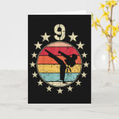 9th Birthday Karate Ninth 9 Year Old Birthday Boy  カード (黄色い花)