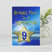 9th Birthday partyスーパースターへの招待。 招待状 (スタンド正面)