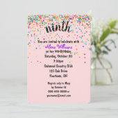 9th Birthday Party紙吹雪招待状 招待状 (スタンド正面)