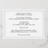 9th Birthday Party —アールデコ検索「9」 +名前 箔招待状 (裏面)