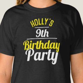 9th Birthday Party Tシャツのお祝い Tシャツ