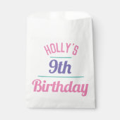 9th Birthday Party Treats Candyバッグ フェイバーバッグ (正面)