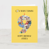 9th Birthday Photo Card カード (正面)