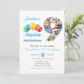 9th birthday photo collage number 9 Boy 招待状 (スタンド正面)