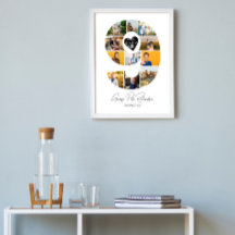 9th Birthday Photo Collage Poster Keepsake