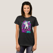 9th Birthday Rainbow 9 Year Old Dabbing Unicorn Gi Tシャツ (正面フル)