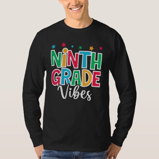 9th Grade Vibes First Day of School Welcome Back t Tシャツ (正面)