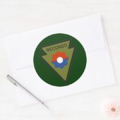 9th Inf Div Recondosステッカー ラウンドシール (封筒)