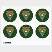 9th Inf Div Recondosステッカー ラウンドシール (シート)