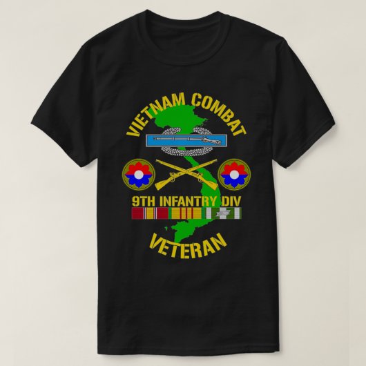 9th Infantry Division  Vietnam Combat Veteran Prem Tシャツ (デザイン正面)