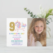 9th Rainbow Unicorn誕生日招待状w photo 招待状 (スタンド正面)