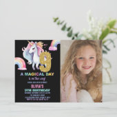 9th Rainbow Unicorn誕生日招待状w photo 招待状 (スタンド正面)