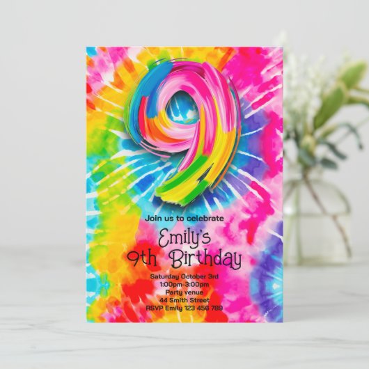 9th Tie Dye Birthday 招待状 (スタンド正面)
