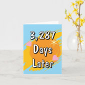 9th wedding anniversary in days nineth years later カード (黄色い花)