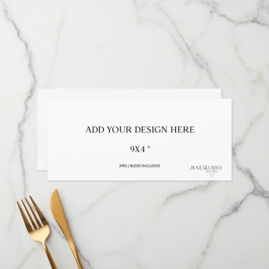 9x4"シーティンググラフカードヘッダー印刷 メニュー (正面/裏面インサイチュ)