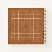 9x9ゴバンと白い線のカスタマイズ可能（茶色） ノートブック (裏面)