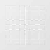 9x9 Gobanエッチングホワイトライン透明デカール ウィンドウサイン (シート)