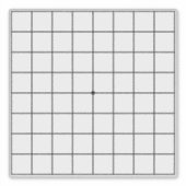 9x9 GobanパズルおよびGames Transparent 8"x8" シール (正面)