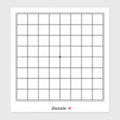9x9 GobanパズルおよびGames Transparent 8"x8" シール (シート)