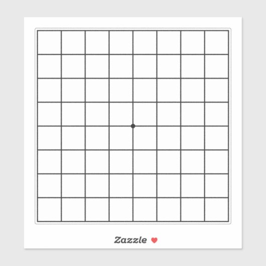 9x9 GobanパズルおよびGames Transparent 8"x8" シール (シート)