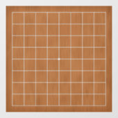 9x9 Gobanホワイトオンブラウン木材カスタマイズ可能デカール ウィンドウサイン (シート)