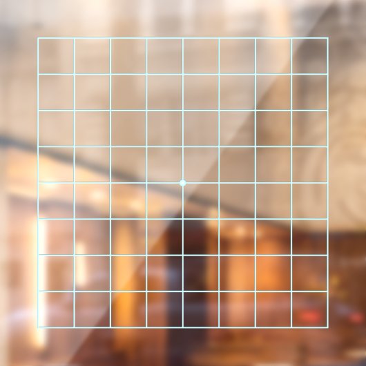 9x9 Goban明るい青い線の透明デカール ウィンドウサイン (シート2)