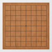 9x9 Goban Brown Woodカスタマイズ可能な背景デカール ウィンドウサイン (シート)