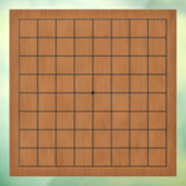 9x9 Goban Brown Woodカスタマイズ可能な背景デカール ウィンドウサイン (シート3)