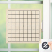 9x9 Goban Woodカスタマイズ淡い色の可能な背景デカール ウィンドウサイン (ホーム)