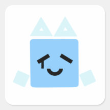 Aいくつかの1ハッピー1キューブのシアンのジャザブステッカー