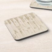 「Aからのペルシャおよびトルコの木のコラムのデザイン、 コースター (左側)