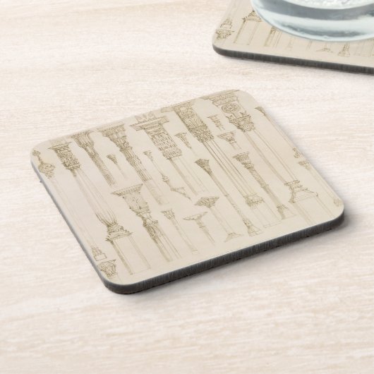「Aからのペルシャおよびトルコの木のコラムのデザイン、 コースター (左側)