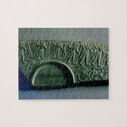 Aからの狩り場面のパレットの片、 ジグソーパズル (横)