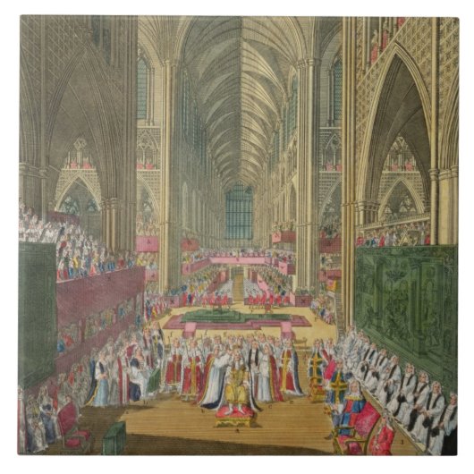 aからの王ジェイムズ二世(1633-1701年)の即位 タイル (正面)