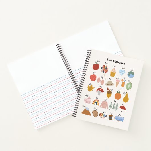 AからZへのアルファベットの子供のスケッチと練習 ノートブック (内部)