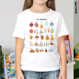 AからZへのアルファベットの子供 Tシャツ