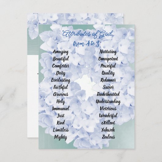 AからZへの神の属性フローラエンクロージャカード エンクロージャーカード (正面/裏面)