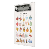 AからZまでのアルファベットと写真の子供 ミニクリップボード (アングル2)