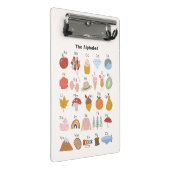 AからZまでのアルファベットと写真の子供 ミニクリップボード (アングル)