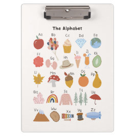 AからZまでのアルファベットと写真 クリップボード