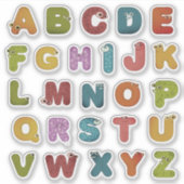 AからZまでのアルファベットは文字に付いている シール (正面)