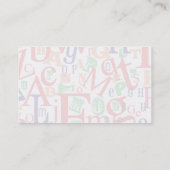 AからZまでの名刺 名刺 (裏面)