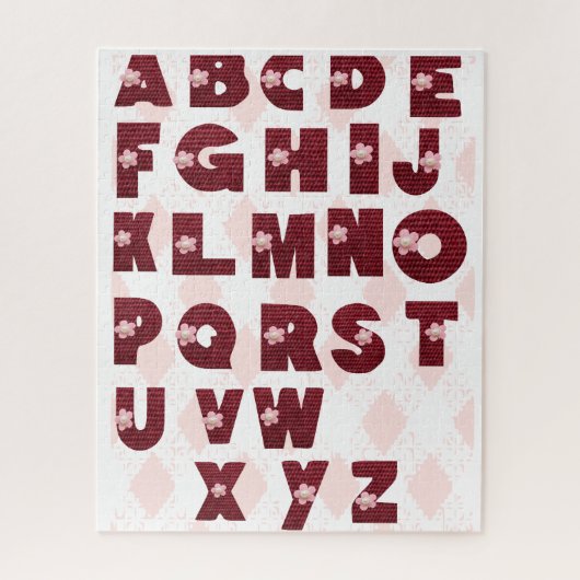 AからZまでの文字 ジグソーパズル (縦)