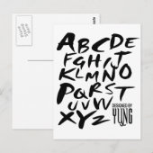 AからZまでの英字 ポストカード (正面/裏面)